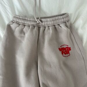 White fox sweatpants